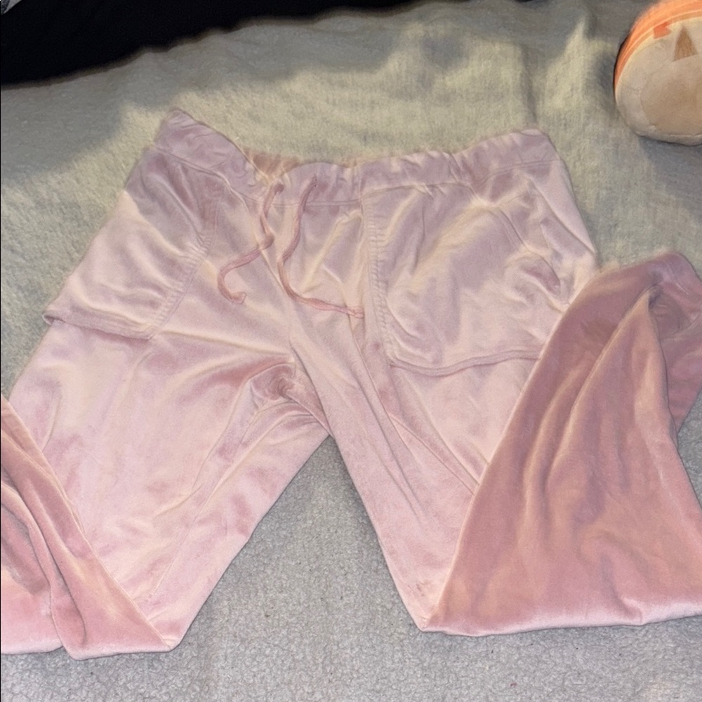 Time and Tru Blush Velour Joggers